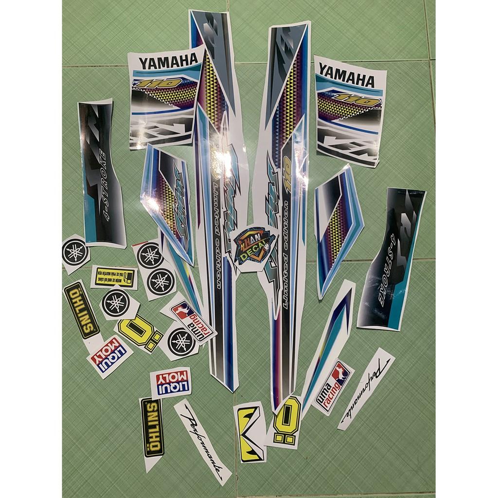 Tem sirius 110 trắng xanh