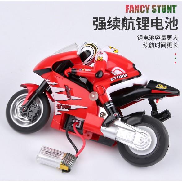 Xe máy điều khiển mini RC tốc độ cao 25km/h phân khối lớn - Fancy Stunt 8012 đồ chơi trẻ em sáng tạo
