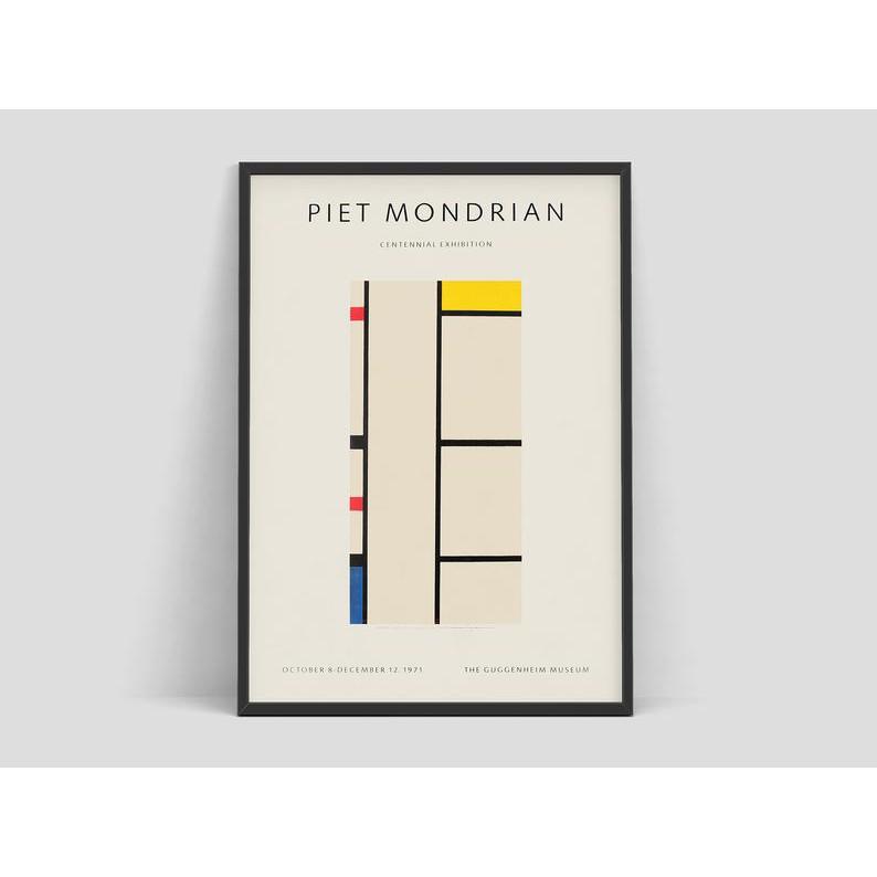 Tranh treo tường | Piet Mondrian - Áp phích triển lãm cho Bảo tàng Guggenheim, New York, 1971