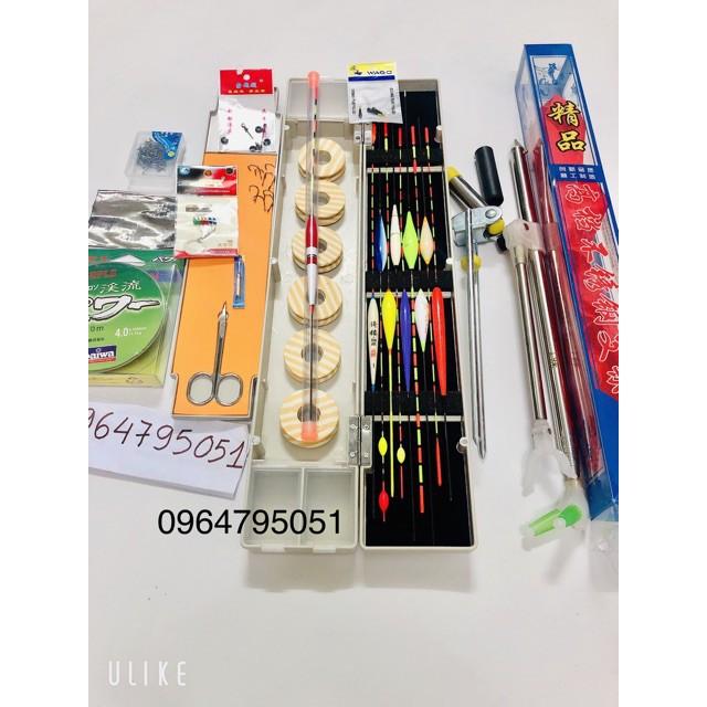 Bộ phao câu cá câu đơn câu đài và chống cần và phụ kiện docaucagiangnam