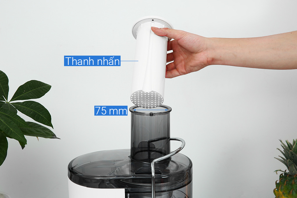 Máy ép trái cây Panasonic MJ-CB100WRA- Ép nhanh, nghiền kiệt với mâm xay 100% kim loại - Cs 1000W - Hàng chính hãng