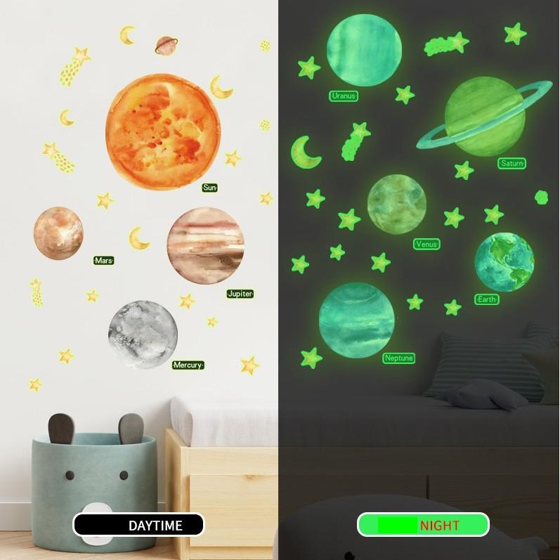 Decal dán tường _ Hành tinh Hệ mặt trời