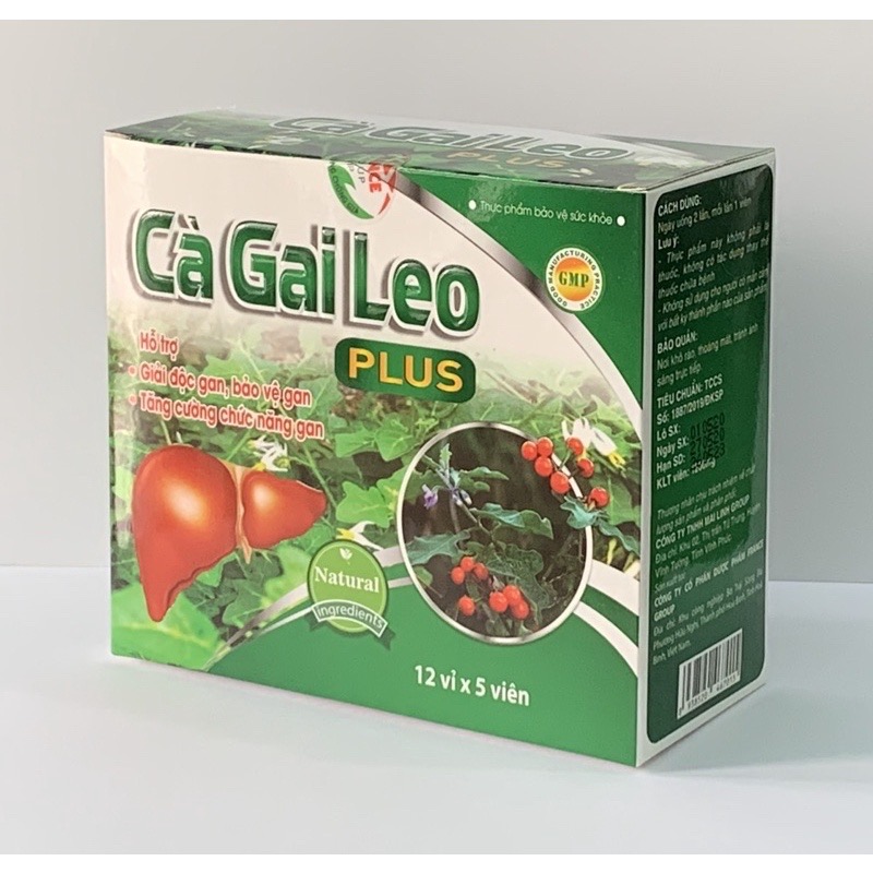 Viên Bổ Gan CÀ GAI LEO GOLD - Hộp 60 viên - Hỗ trợ giải độc gan,hạ men gan,giúp tăng cường chức năng gan, Lisse