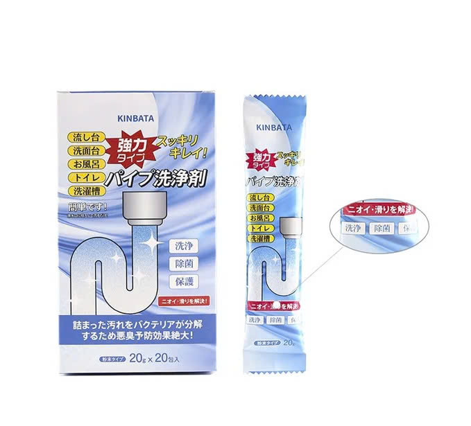 Bột vệ sinh đường ống bồn rửa chén