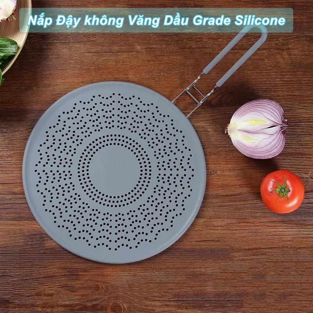 Nắp Đậy Cách Nhiệt Chống Văng Rò Rỉ Dầu Ăn Grade Silicone ‍‍