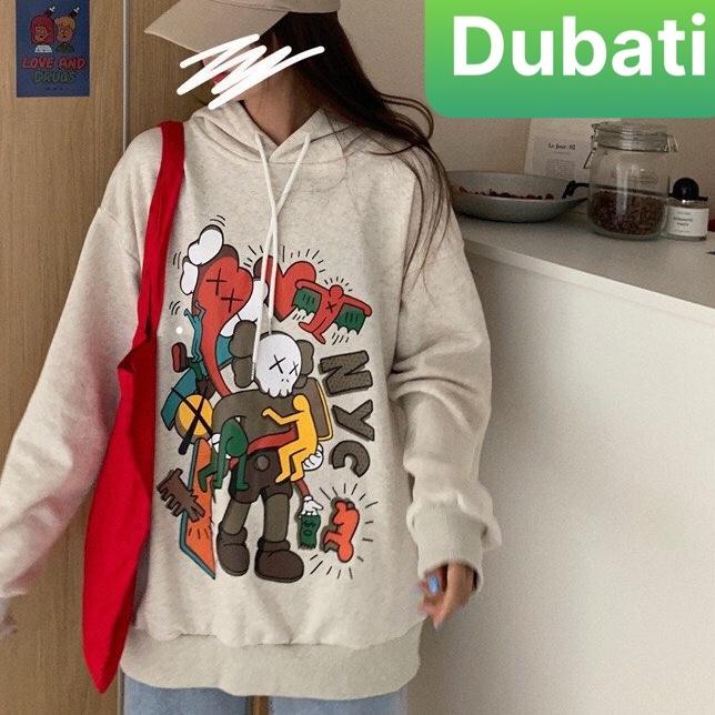 ÁO KHOÁC NỈ NAM NỮ, ÁO HOODIE HOẠT HÌNH KWASH PHÙ HỢP ĐI HỌC, ĐI CHƠI- DUBATI FASHION