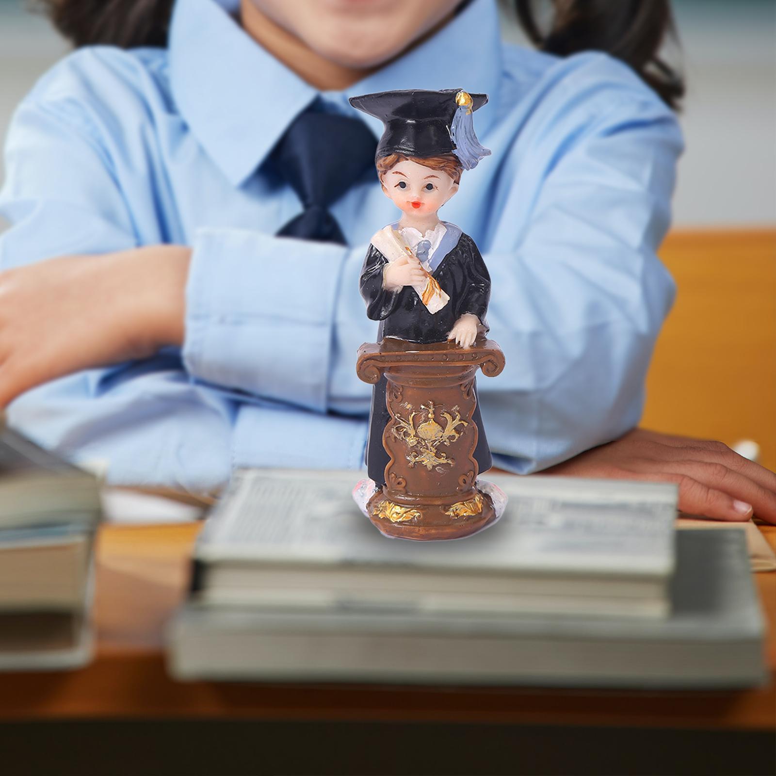 Small doll Statue Figurine Tabletop Sculpture for Office Window Bedroom