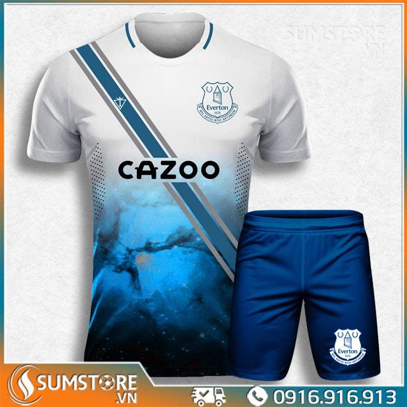 Bộ đá banh CLB Everton Win Trắng - Áo bóng đá cực chất 2021