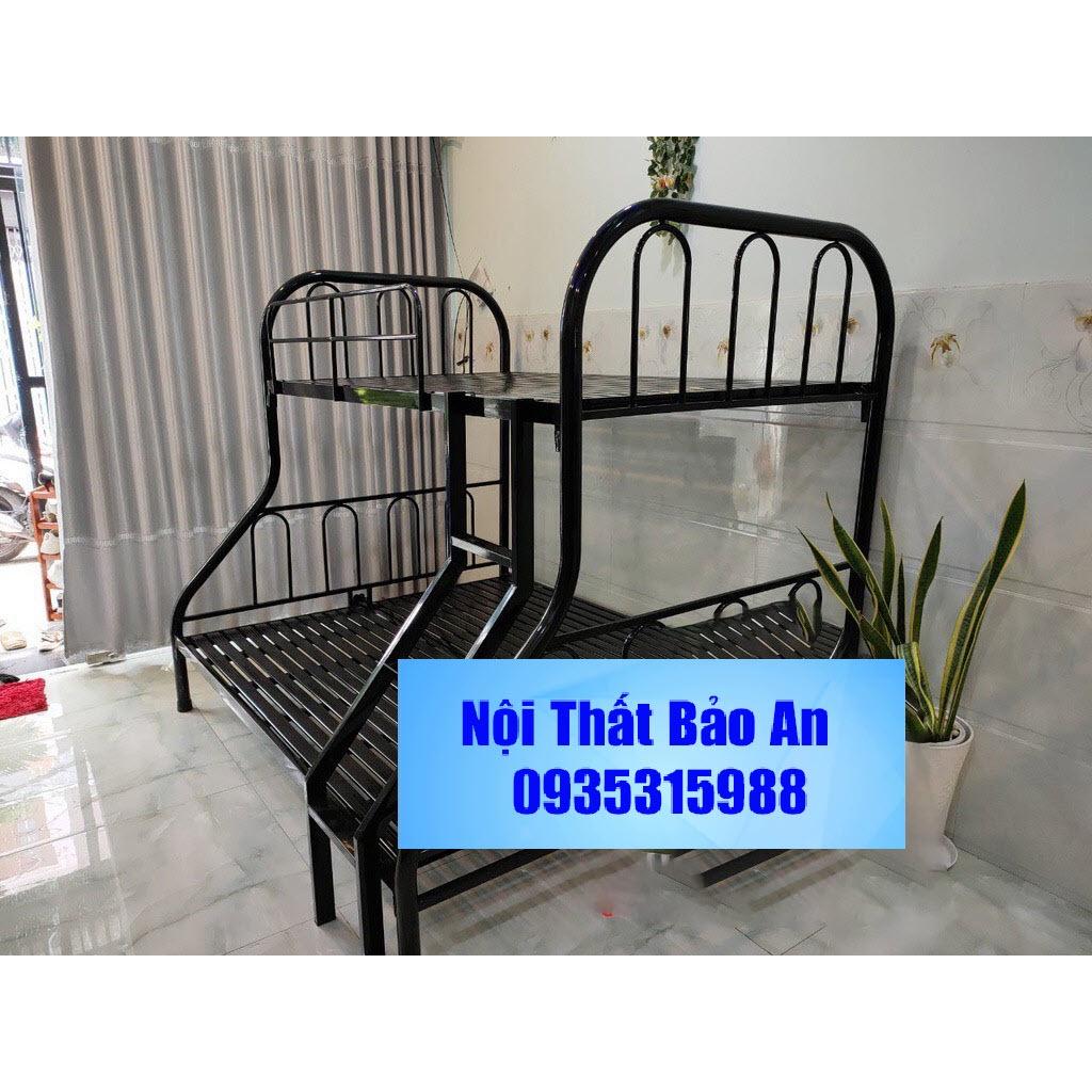 Giường sắt lệch tầng nhiều kích thước từ 0.8-1m8 dài 2m
