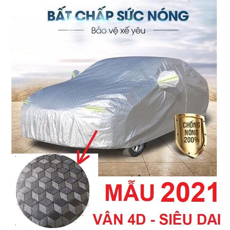 Bạt phủ toàn xe cao cấp - VÂN 4D - Cách nhiệt triệt để - Chống nắng - Chống thấm nước