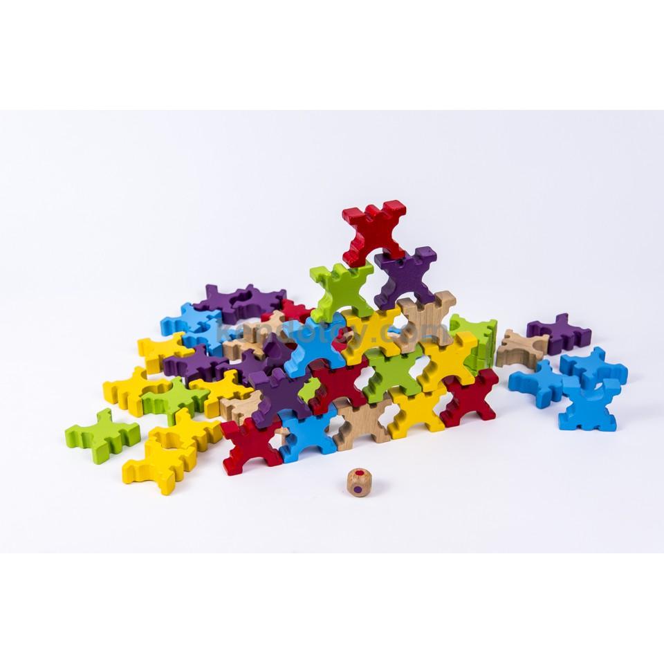 Đồ chơi gỗ tháp Người cho bé vui chơi và phát triển kỹ năng, giáo cụ mầm non Montessori
