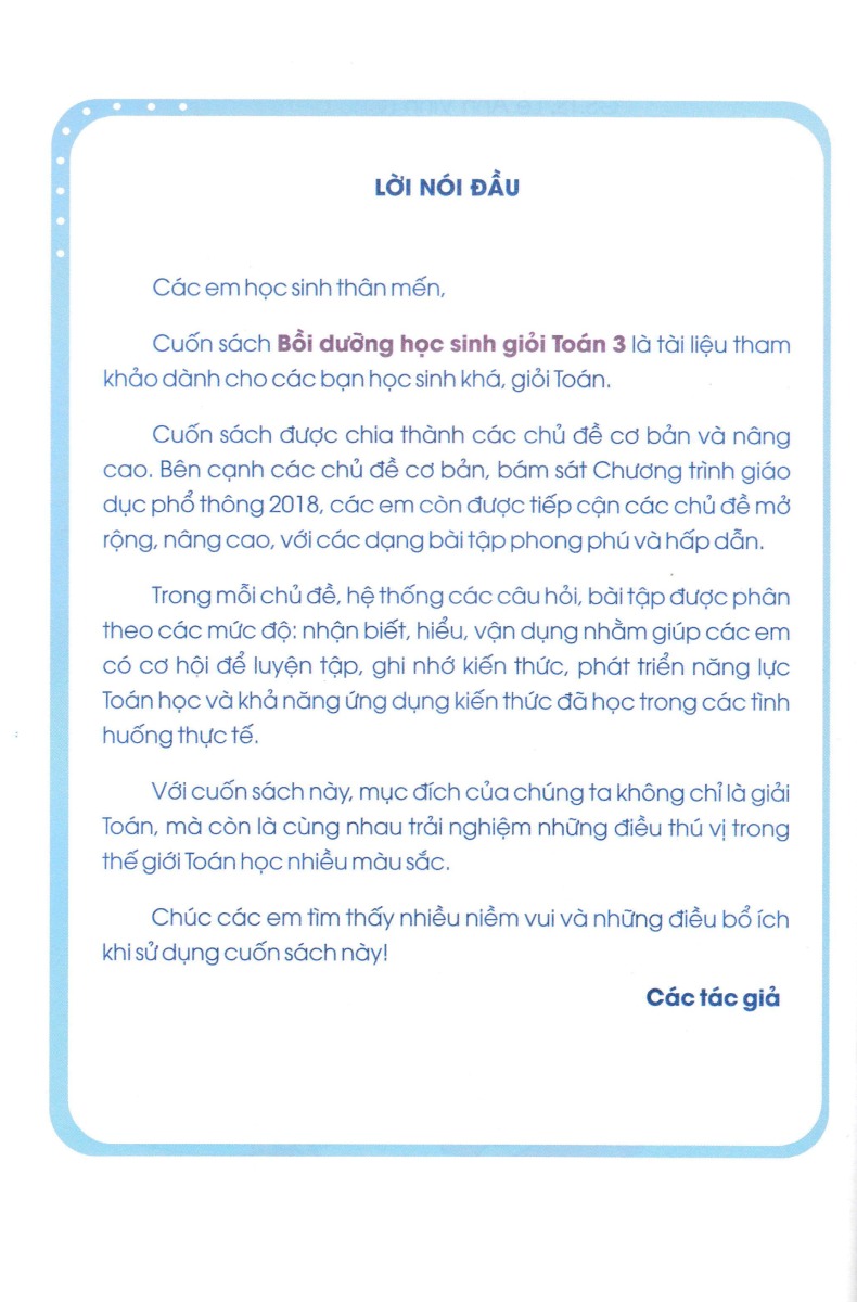 Bồi Dưỡng Học Sinh Giỏi Toán Lớp 3