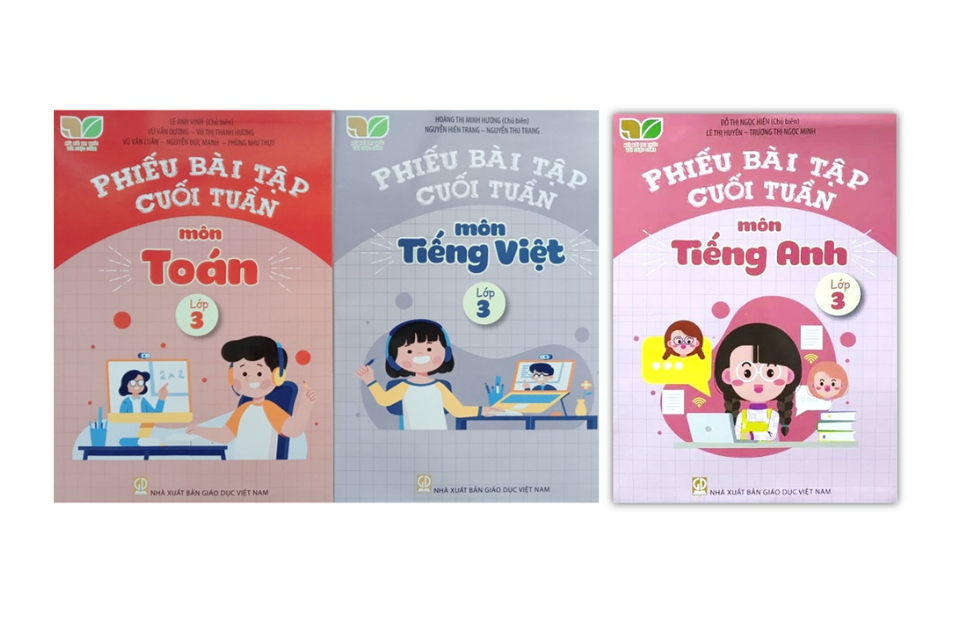 Sách - Combo 3 cuốn Phiếu bài tập cuối tuần môn Toán + Tiếng Việt + Tiếng anh lớp 3 ( Kết Nối Tri Thức )