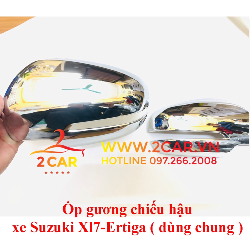 Ốp gương chiếu hậu xe Suzuki Xl7, Ertiga 2020- 2023 mạ Crom cao cấp