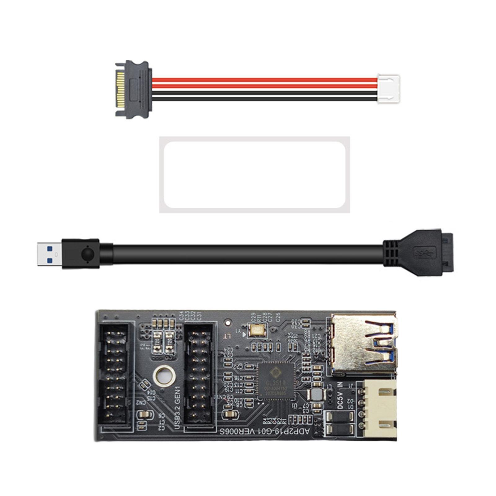 19Pin Motherboard Splitter Replaces Parts USB 3.0 Hub USB Adapter Conector