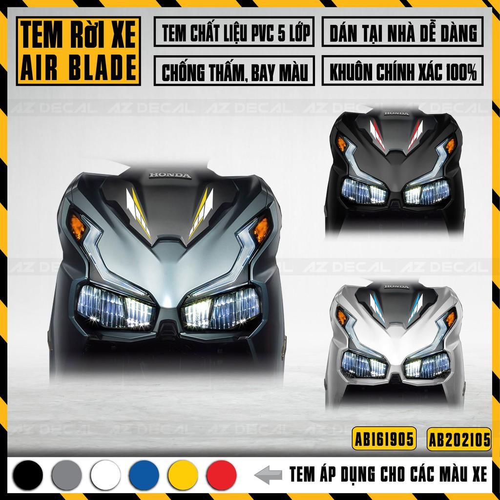 Tem Rời Airblade 2016-2021 Mẫu Tem Chỉ Cách Điệu | AB05 | Decal Chế Chất Liệu PVC Cao Cấp Chống Nước, Chống Bay Màu - Xanh,2016- 2019