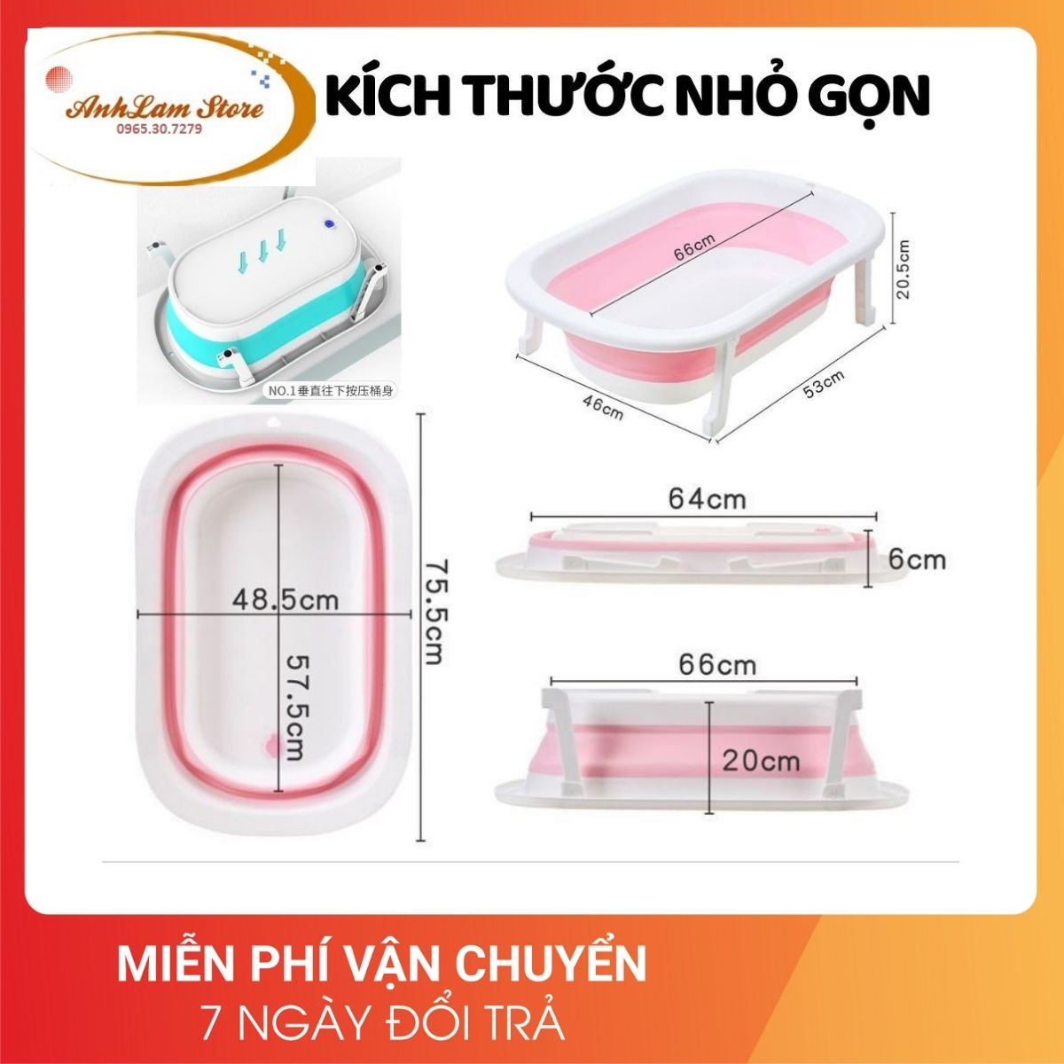 Chậu tắm cho bé thông minh kèm phao