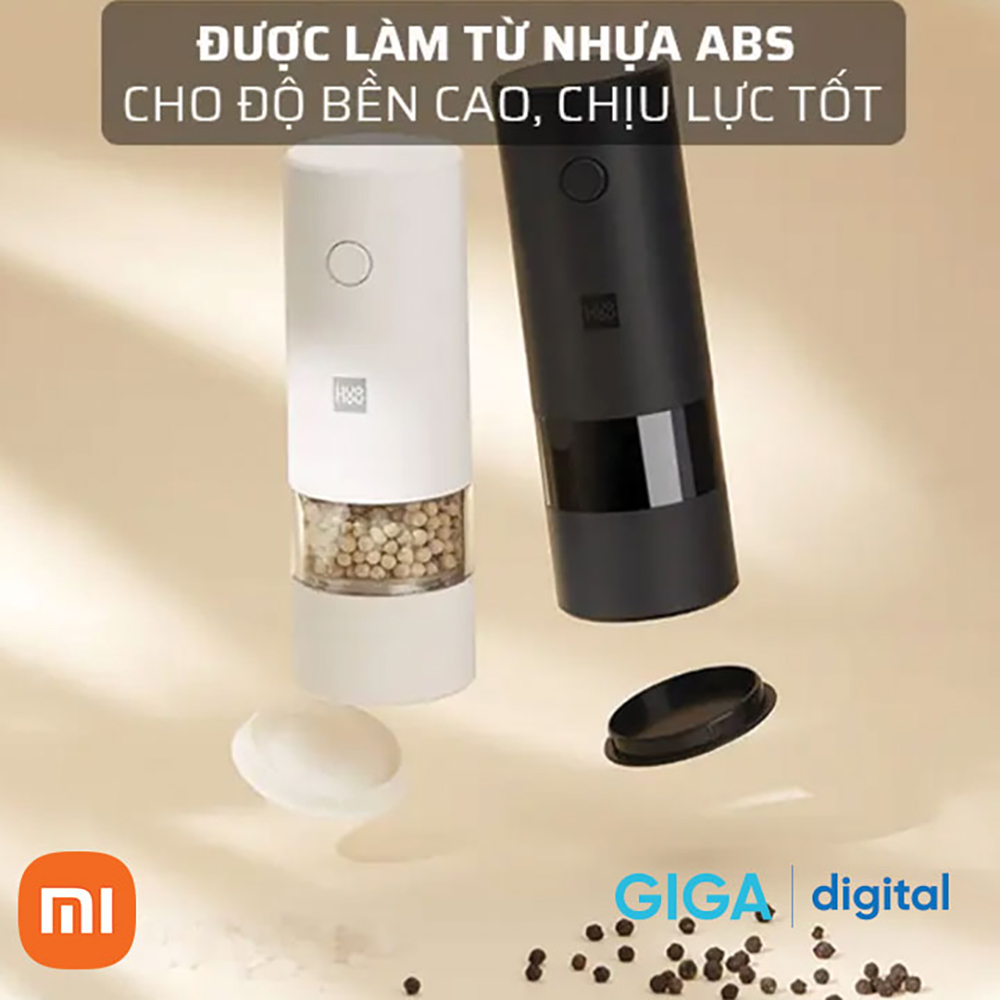 Máy xay hạt tiêu muối gia vị tự động Xiaomi Huohou Youpin bằng điện có đèn LED với 5 chế độ xay - Hàng Chính Hãng