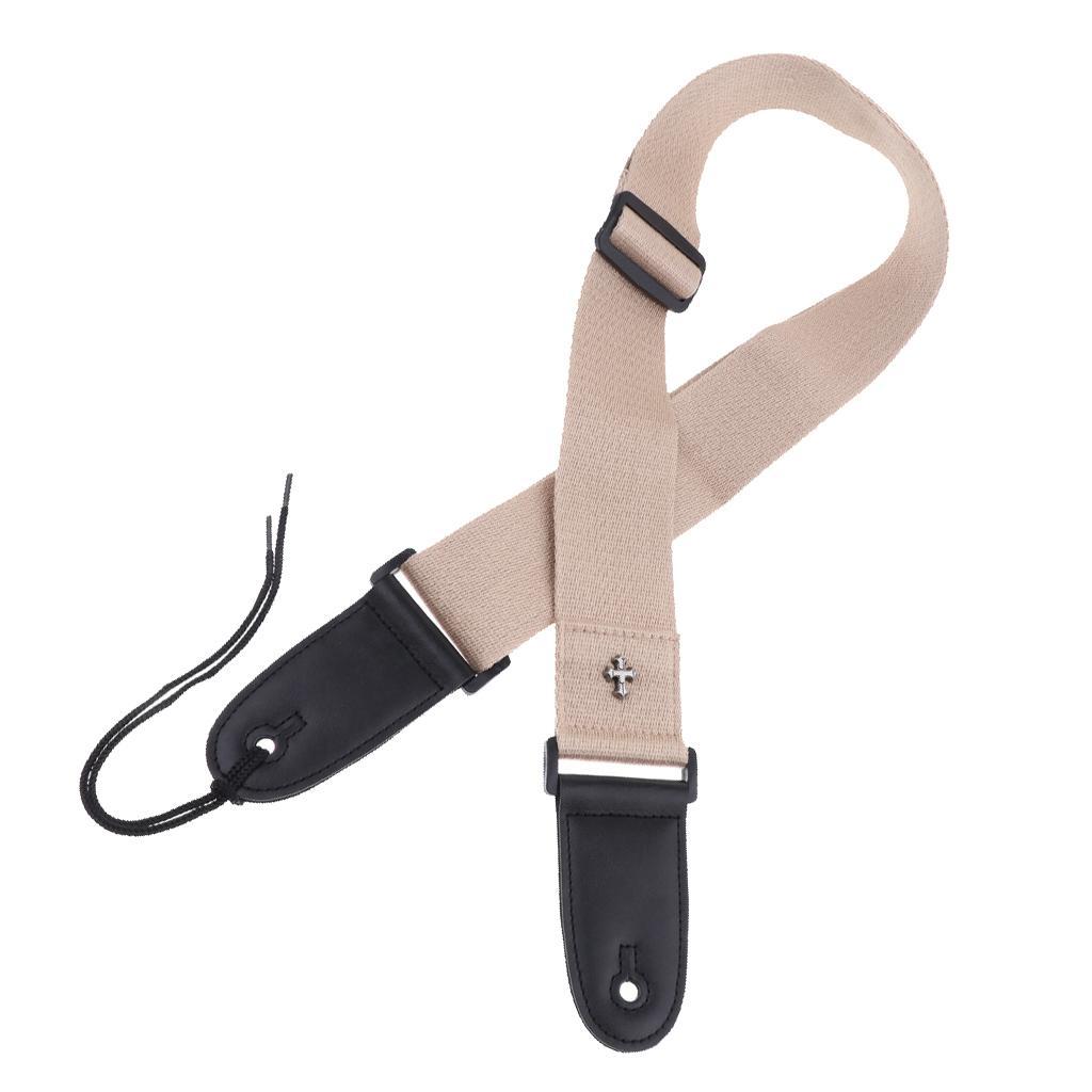 Guitar Neck Shoulder Strap Belt for Wooden Electric Guitar Accessory Khaki