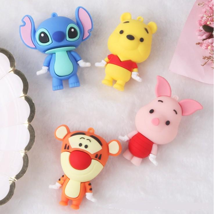 HN * Mẫu búp bê size lớn Mickey, Minnie, Daisy, Donald, Pooh dùng làm móc khóa, charm Jibbitz, DIY