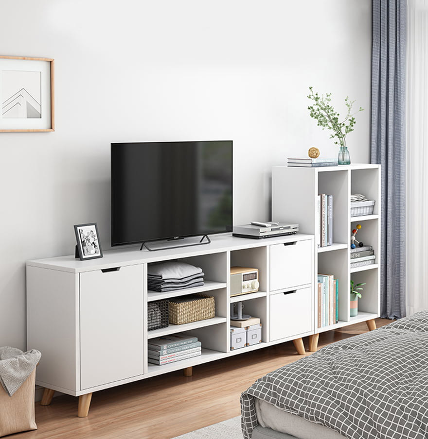 Kệ tivi hiện đại bằng gỗ thiết kế tiện dụng