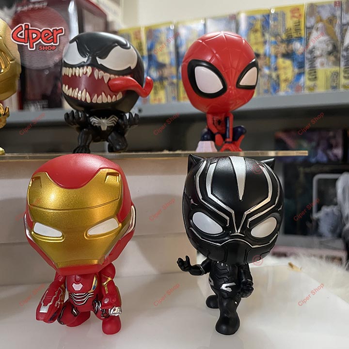 Bộ 8 nhân vật Avengers chibi - Set 8 figure Avengers - Mô hình nhân vật siêu anh hùng