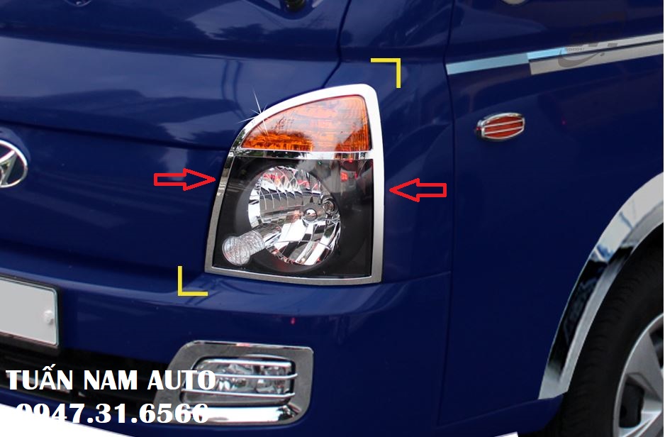Ốp viền đèn pha đèn trước Porter II H150 H100 xe tải Hyundai
