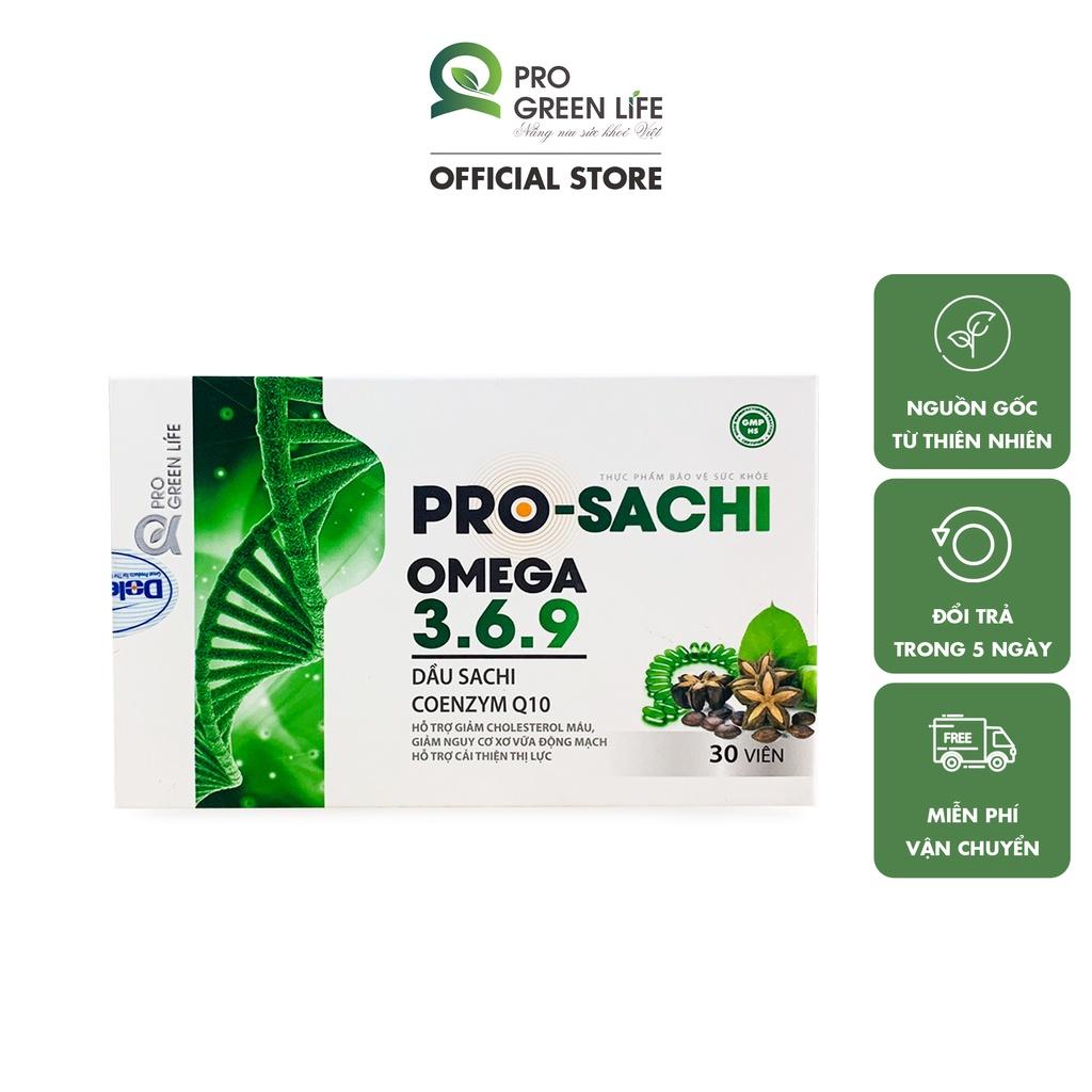 Viên Uống Bổ Sung Omega 369 từ thực vật, Pro Sachi Omega 3.6.9 Thương Hiệu Pro Green Life , Hộp 30 Viên