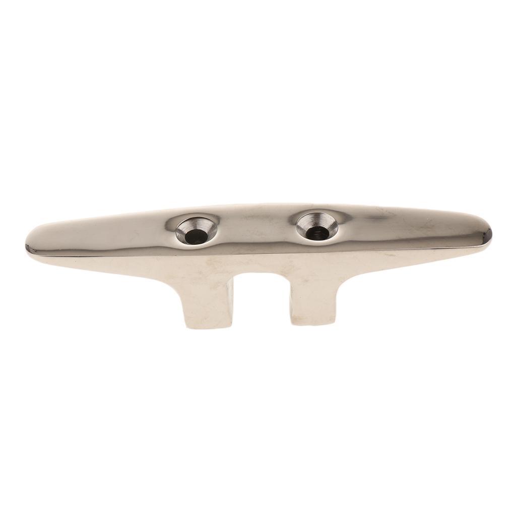 Lightweight Durable Stainless Steel Boat Mooring Cleat Open Base Dock Cleat for Yacht Kayak Canoe Fishing Boat