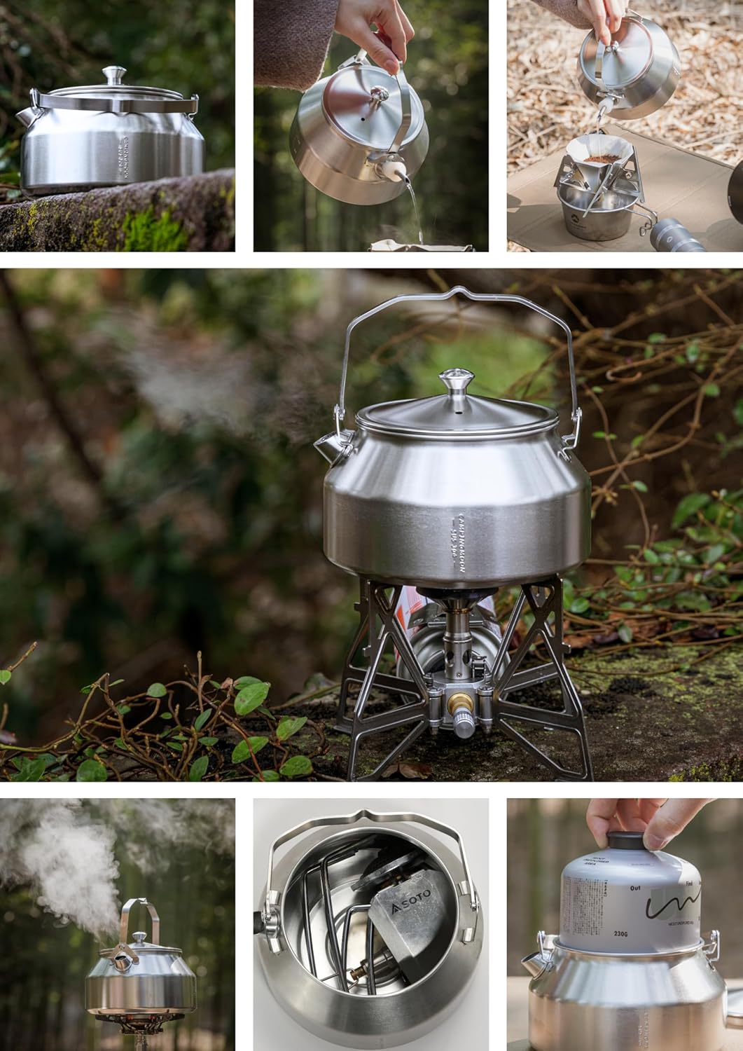 Ấm đun nước bằng thép không gỉ Campingmoon SW-1 (1 lít)