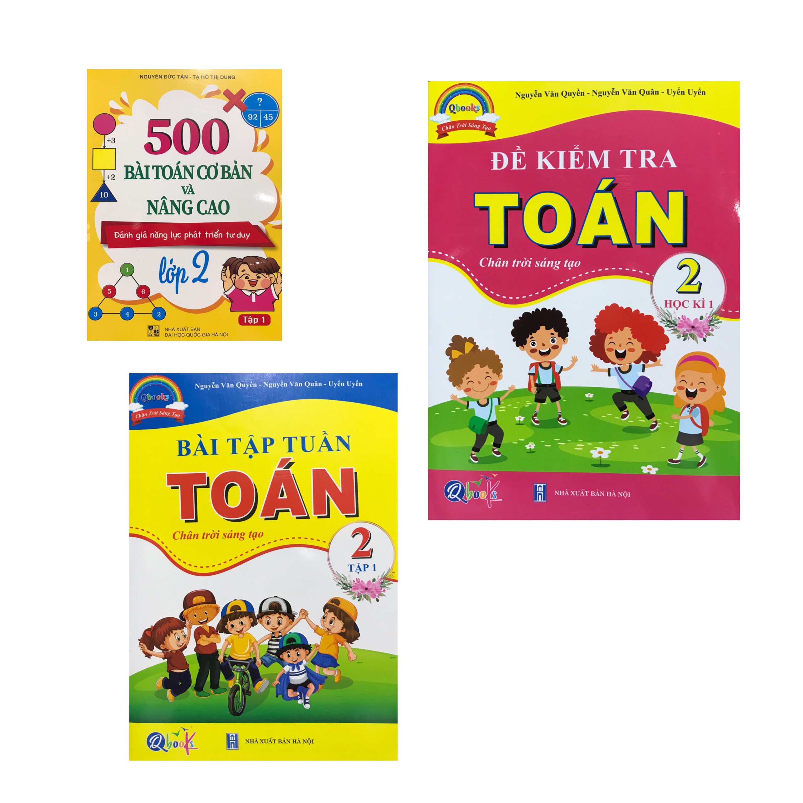 Combo 3 quyển 500 bài toán cơ bản và nâng cao lớp 2 tập 1 + Đề kiểm tra toán 2 học kì 1  + Bài tập tuần toán 2 tập 1