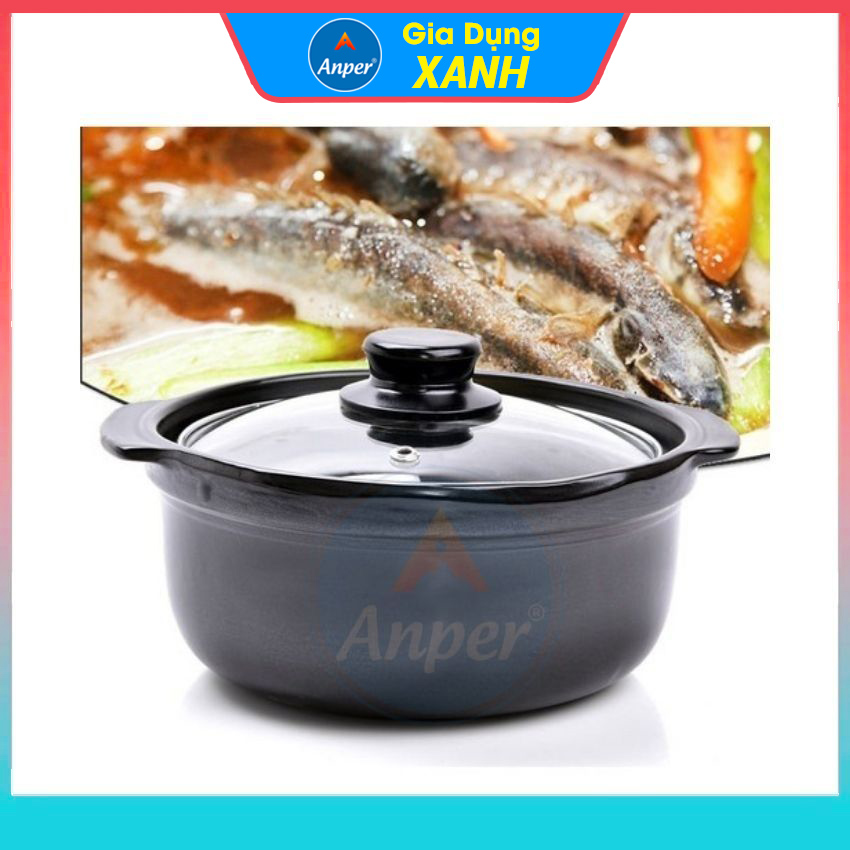 Nồi đất  ANPER  Loại 1 Size 0.5L 1L 1.5L 2L 3L  Chống Dính Chịu Nhiệt nồi đẩt kho thịt nồi đất kho cá (Ko Dùng Bếp Từ) nồi đất kho tộ nồi đất nấu mì cay nồi đất hàn quốc hotpot nồi đất nung&quot;