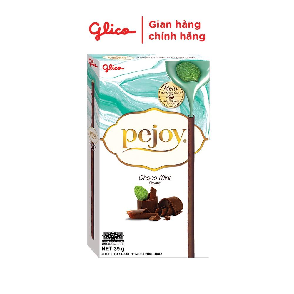 Bánh que nhân kem mix 2 vị cookie &amp; cream socola bạc hà GLICO Pejoy ( Happy Set E 10 hộp - 5 cookie và 5 Choco Mint)