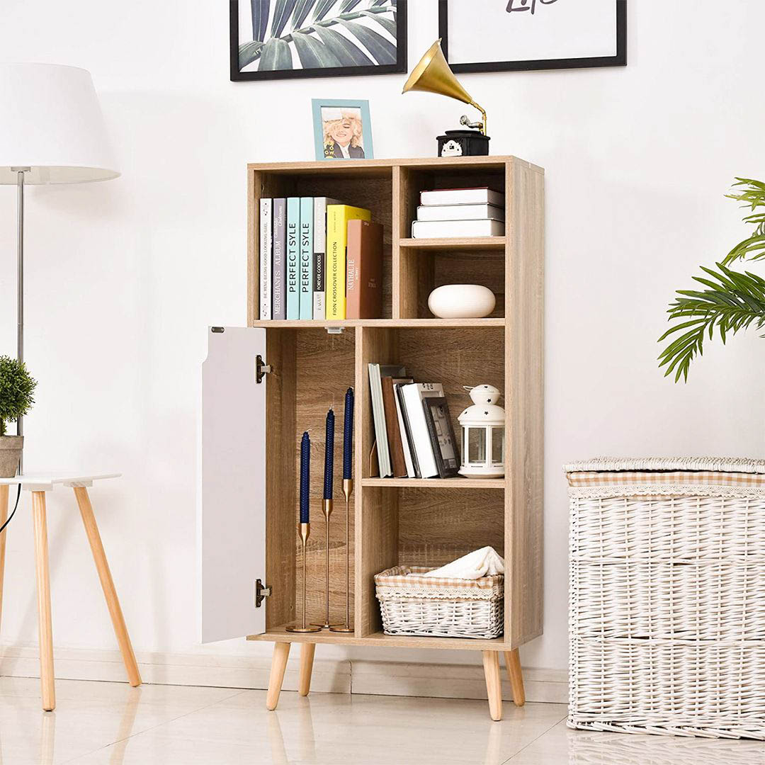 Giá sách gỗ công nghiệp thiết kế đẹp hiện đại SMLIFE Blocky