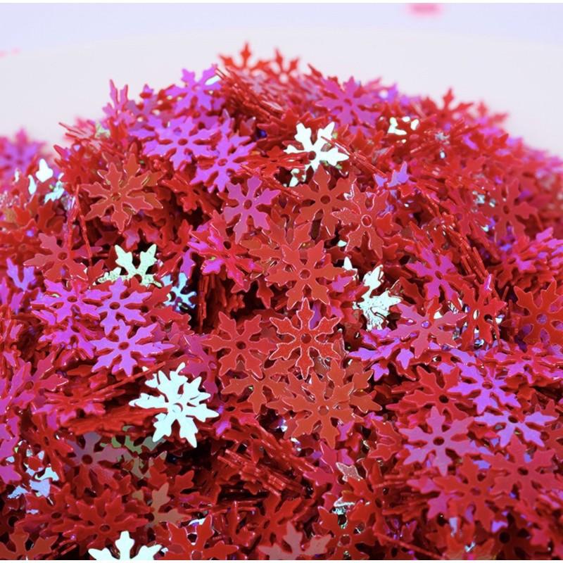 Hộp 30g Kim Tuyến Sequins Hình Hoa Tuyết Cánh Nhọn Trang Trí - Trường Thịnh Sài Gòn