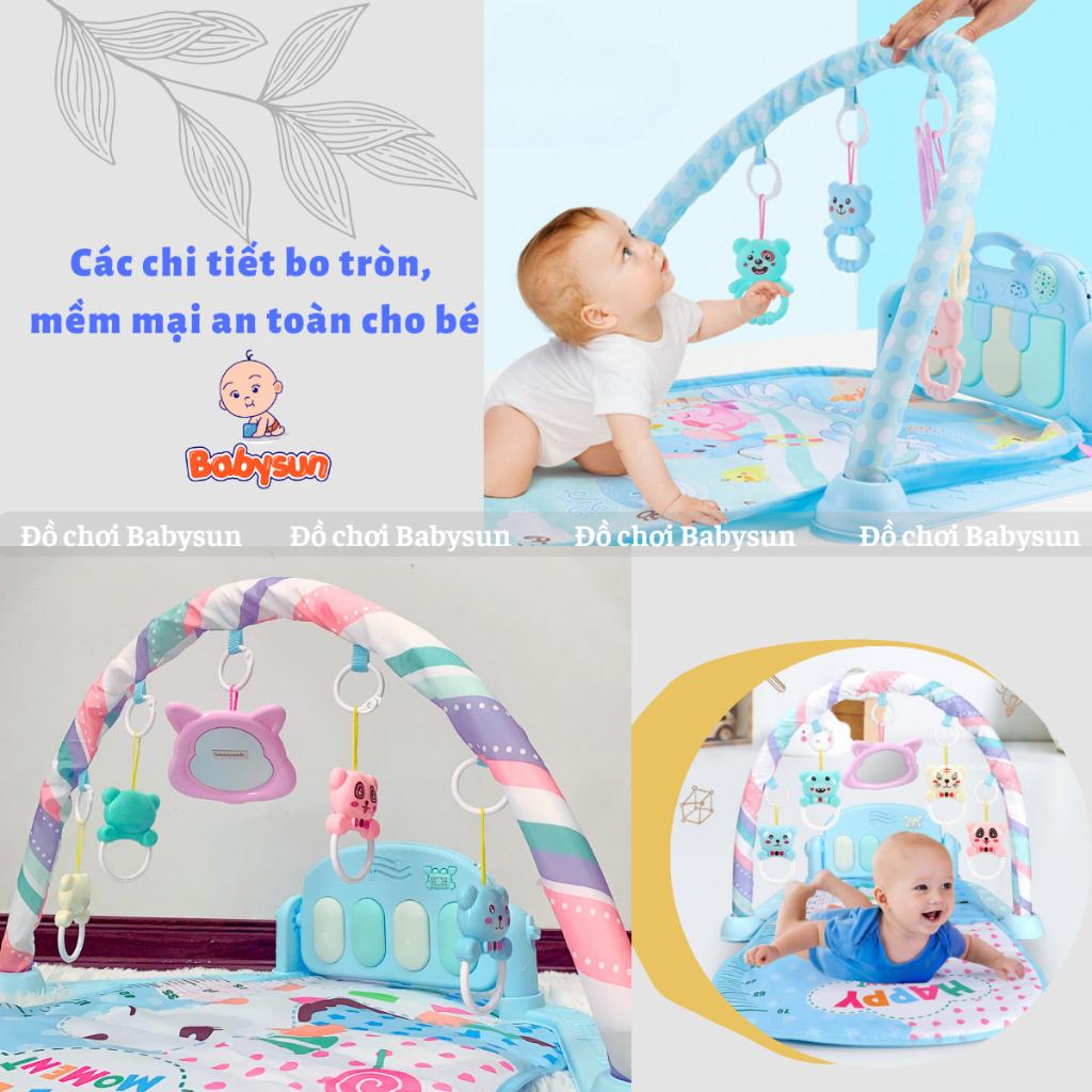 Thảm nhạc cho bé sơ sinh nằm chơi có đàn, đồ chơi vận động cho bé