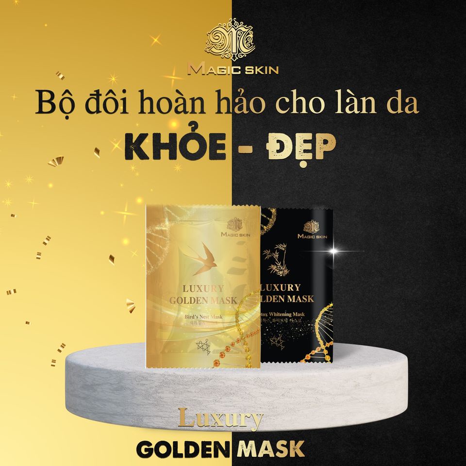 Mặt Nạ Dưỡng Trắng Magic Skin - Luxury Golden Mask - Giúp Làn Da Sáng Khỏe, Mịn Màng 75mg