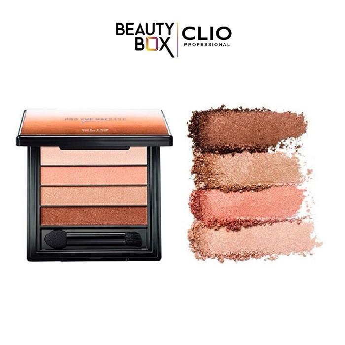 Màu Mắt Trang Điểm Clio Pro Eye Palette Quad 01 Amber Slip 1.4g x 4