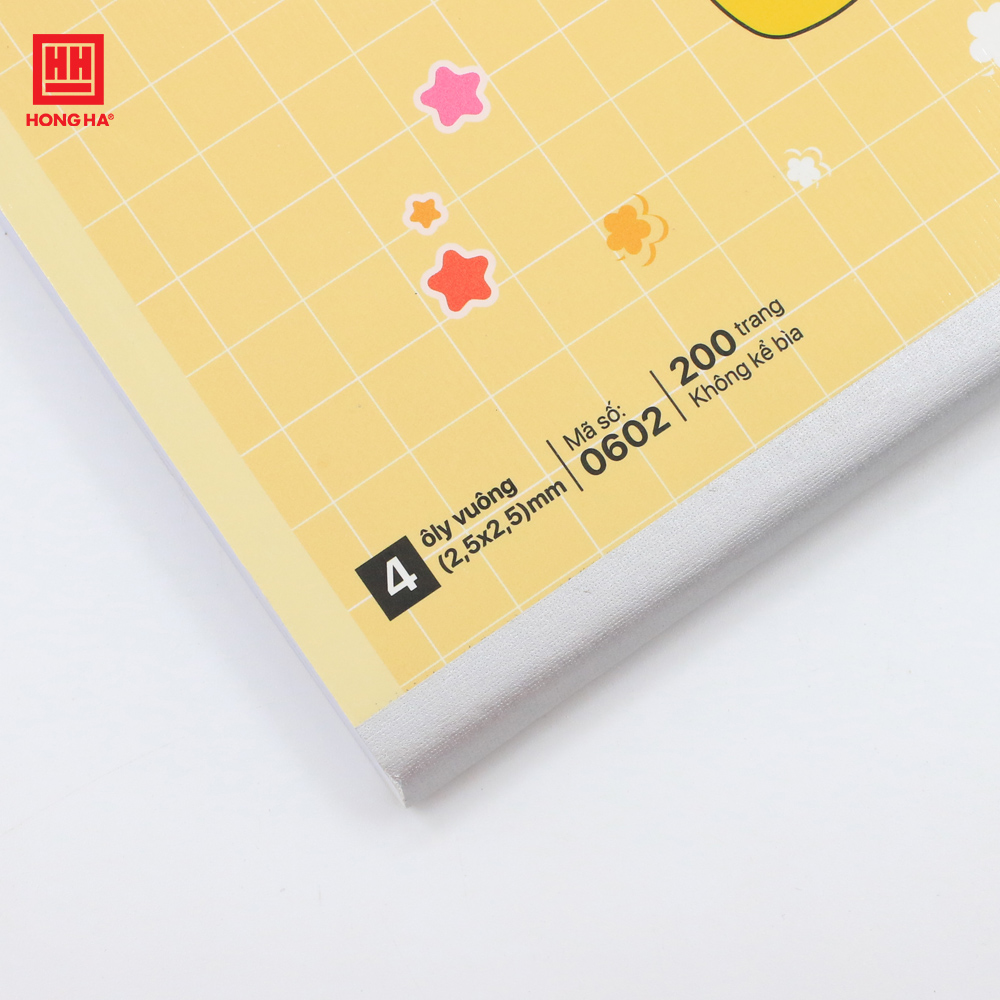 Vở 4 ô ly 200 trang Hồng Hà School Fox gáy may định lượng 70gsm - 0602