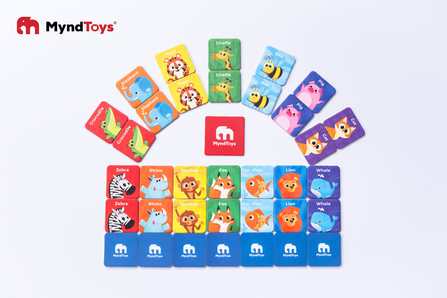 Đồ Chơi Xếp Hình MyndToys - Animal Twins - Memory Matching Game 48 Thẻ Dành Cho Các Bé Trên 2 Tuổi