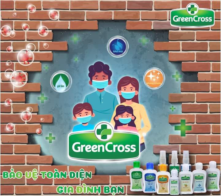 COMBO 2 CHAI 500ML GEL KHÁNG KHUẨN GREEN CROSS - Tặng thêm 1 chai Nước rửa tay 100ml