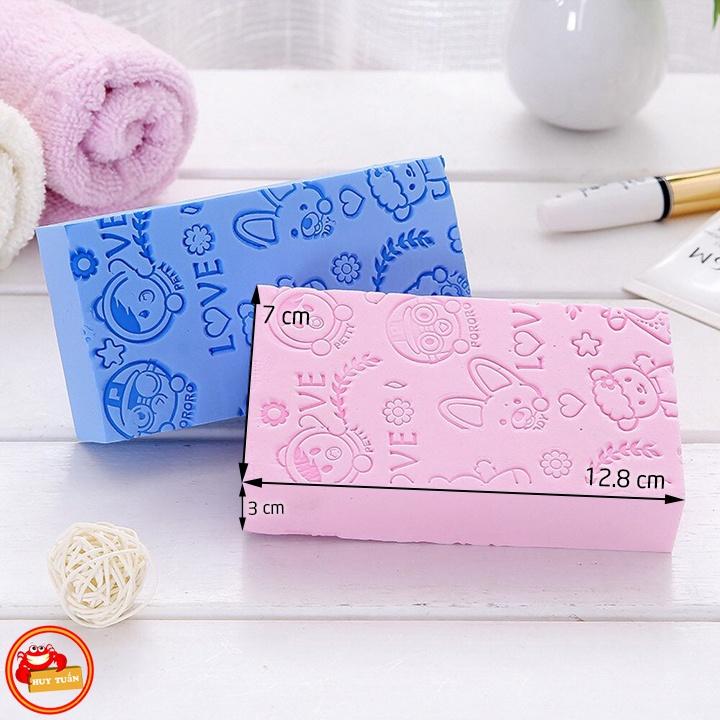 Bông tắm, miếng kì ghét, miếng tẩy tế bào chết, tạo bọt siêu sạch PORORO