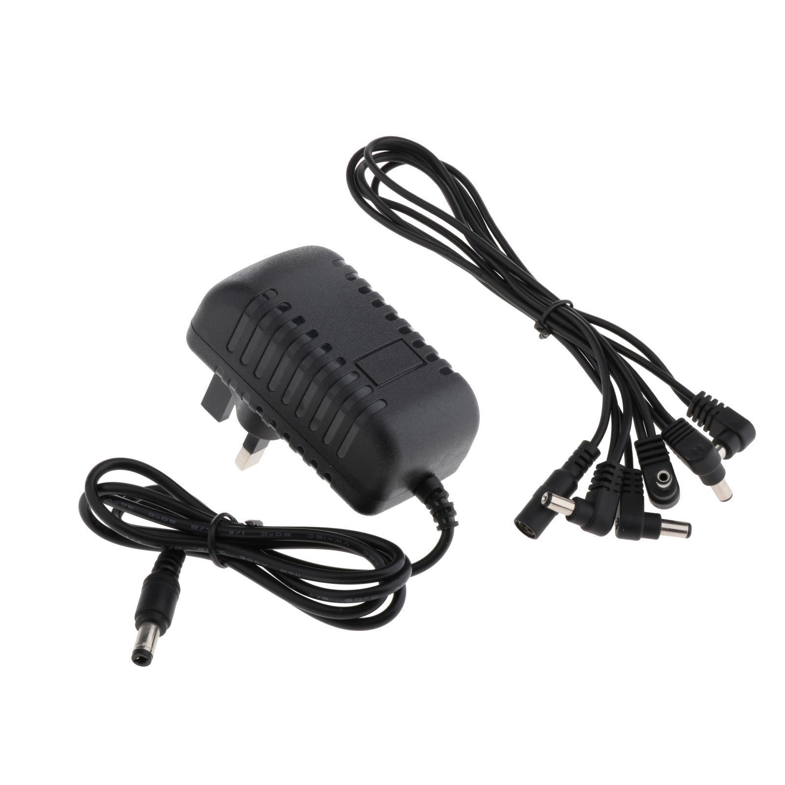 9V Guitar Effect Effector Power Supply Adapter w/ 1 to  Splitter Cable