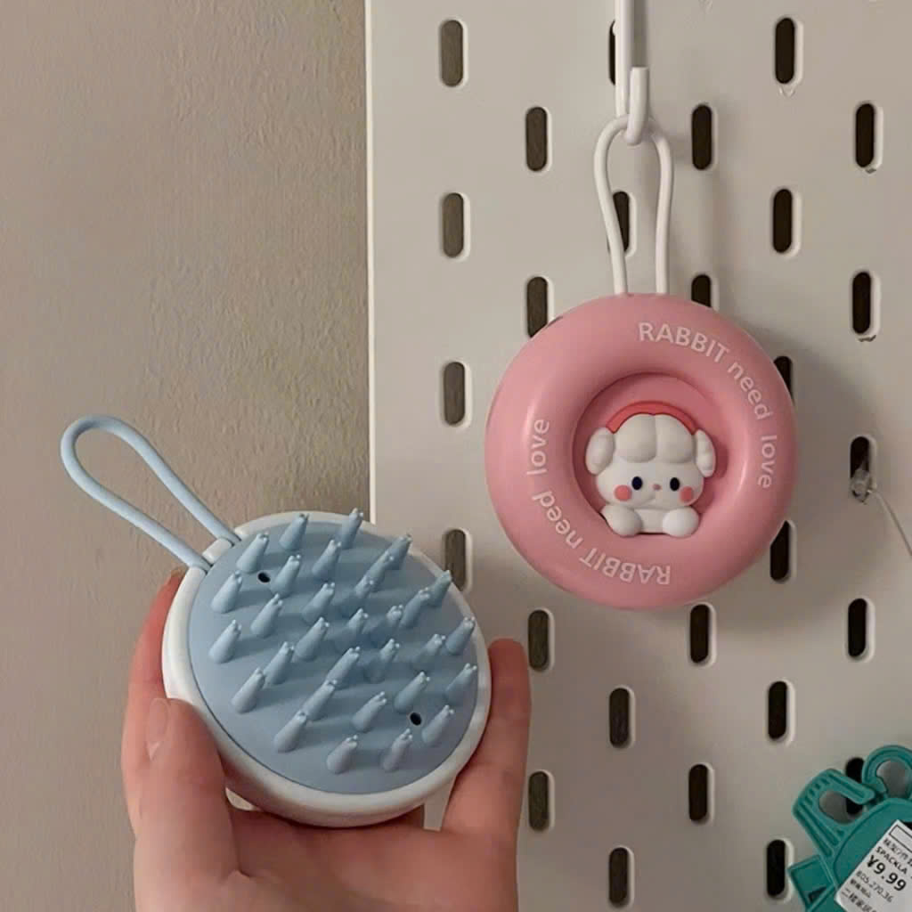 Lược Gội Đầu Silicone Massage Da Đầu Hình Thỏ Cute – Dụng Cụ Tạo Bọt Gội Đầu Cầm Tay - HÀNG CHÍNH HÃNG MINIIN