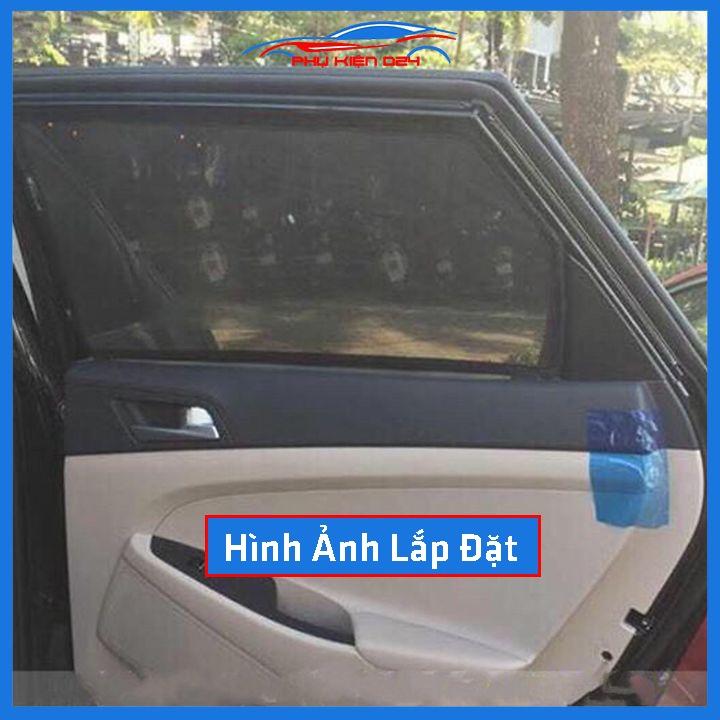 Bộ 4 rèm chắn nắng nam châm Santafe 2019 khung cố định chống tia UV