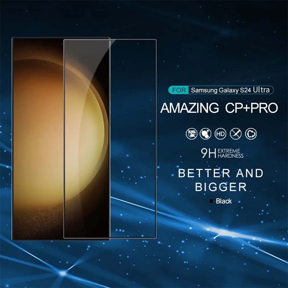 Miếng dán kính cường lực màn hình cho Samsung Galaxy S24 / S24 Plus / S24 Ultra hiệu Nillkin CP+ Pro - Phủ Nano, vát cạnh 2.5D, mỏng 0.33mm, Chống Lóa, Hạn Chế Vân Tay - Hàng nhập khẩu