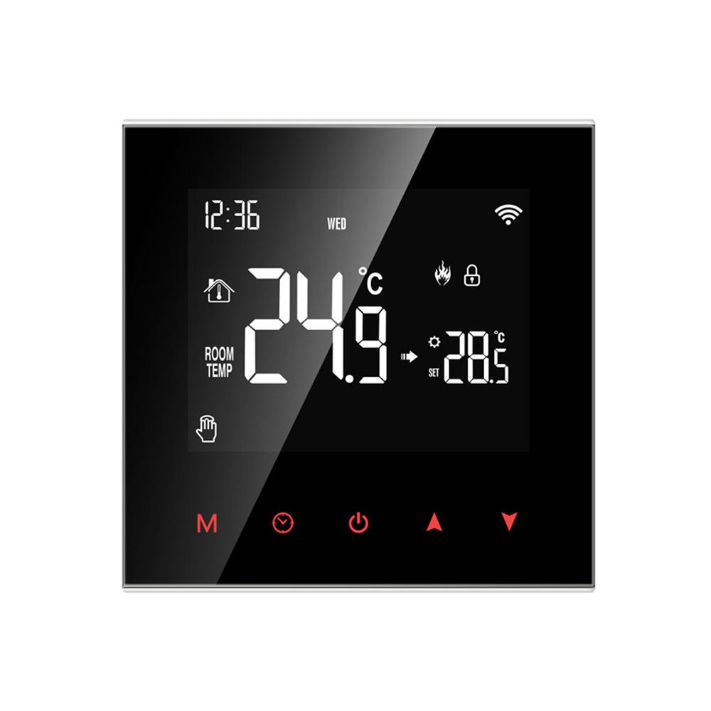Tuya WIFI Temperature Controller Weekly Programmable Temperature Timing Setting Mobilephone Tuya SmartLife APP Remotely Control Compatible with Yandex Alice Amazon Alexa and Google Home for Voice Control