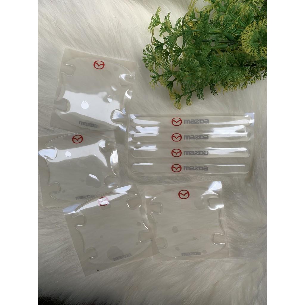 Bộ 08 Miếng dán Silicon chống xước hõm tay nắm cửa ô tô