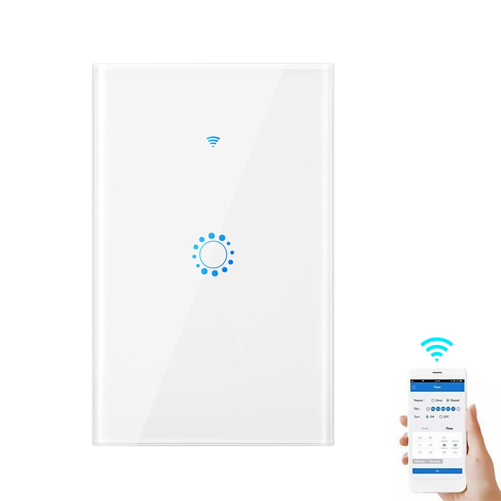 WiFi Smart Switch Light Switch Voice Control, Remote Control, Touch Control For Alexa Google Assistant Schedule Timer