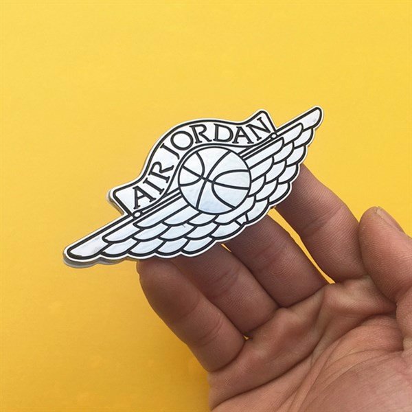 Air Jordan Bạc - Sticker hình dán metal kim loại 3D